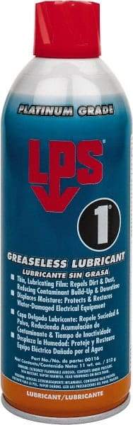 LPS - 16 oz Aerosol Dry Film Penetrant/Lubricant - Clear Yellow, Food Grade - All Tool & Supply