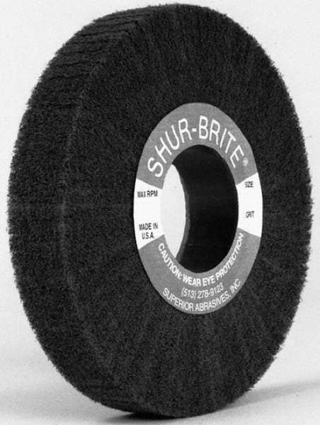 Superior Abrasives - 6" Diam 120 Grit Aluminum Oxide Unmounted Flap Wheel - 2" Hole, 1" Wide, Coated, Grade Fine, 3,400 Max RPM - All Tool & Supply