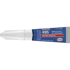 Loctite - 0.11 oz Tube Clear Instant Adhesive - Series 495, 20 sec Fixture Time, 24 hr Full Cure Time, Bonds to Metal, Plastic & Rubber - All Tool & Supply