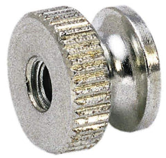 Electro Hardware - 3/8-16" UNC Thread, Uncoated, Grade 302, 303 Stainless Steel Round Knurled Thumb Nut - 15/32" Overall Height, 3/4" Head Diam - All Tool & Supply