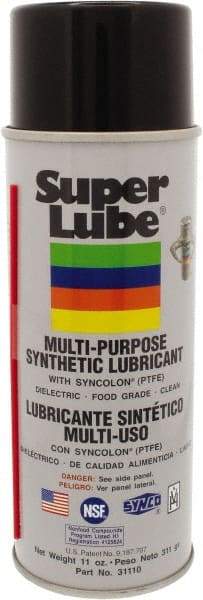 Synco Chemical - 11 oz Aerosol Synthetic General Purpose Grease - Translucent White, Food Grade, 450°F Max Temp, NLGIG 2, - All Tool & Supply