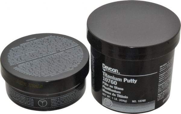 Devcon - 1 Lb Kit Gray Epoxy Resin Putty - 150°F (Wet), 350°F (Dry) Max Operating Temp, 16 hr Full Cure Time - All Tool & Supply