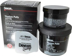 Devcon - 2 Lb Kit Gray Epoxy Resin Putty - 150°F (Wet), 350°F (Dry) Max Operating Temp, 16 hr Full Cure Time - All Tool & Supply