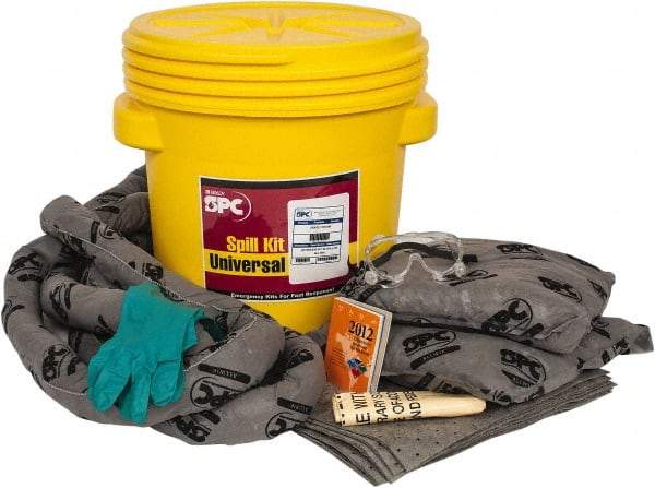 Brady SPC Sorbents - 15 Gal Capacity Universal Spill Kit - 20 Gal Polyethylene Lab Pack - All Tool & Supply