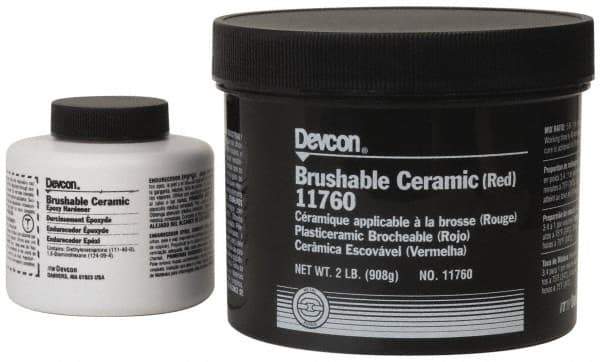 Devcon - 2 Lb Pail Two Part Epoxy - 40 min Working Time, 2,000 psi Shear Strength - All Tool & Supply