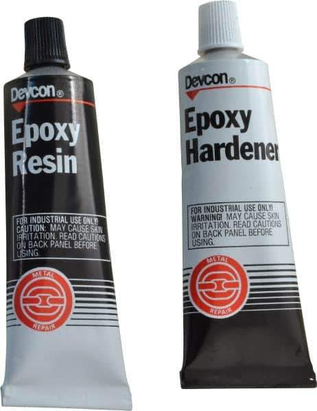 Devcon - 6.5 oz Tube Two Part Epoxy - 60 min Working Time, 2,500 psi Shear Strength - All Tool & Supply