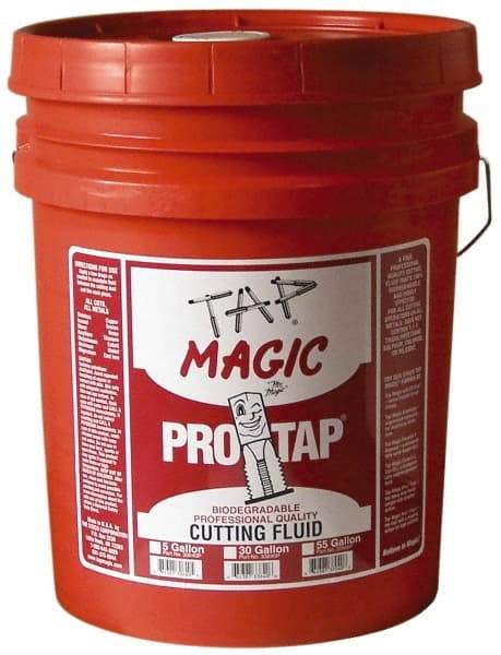 Tap Magic - Tap Magic ProTap, 5 Gal Pail Cutting & Tapping Fluid - Semisynthetic, For Boring, Broaching, Drilling, Engraving, Facing, Milling, Reaming, Sawing, Threading, Turning - All Tool & Supply