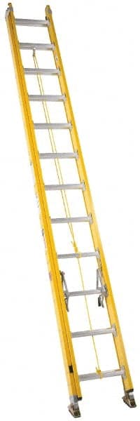 Made in USA - 20' High, Type IA Rating, Fiberglass Extension Ladder - All Tool & Supply