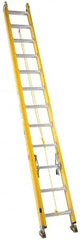 Made in USA - 24' High, Type IA Rating, Fiberglass Extension Ladder - All Tool & Supply