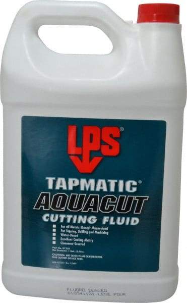 LPS - Tapmatic AquaCut, 1 Gal Bottle Cutting & Tapping Fluid - Water Soluble, For Boring, Broaching, Drawing, Drilling, Engraving, Facing, Finishing, Grinding, Milling, Reaming, Sawing, Stamping, Tapping, Threading, Turning - All Tool & Supply