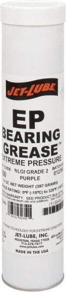 Jet-Lube - 14 oz Cartridge Extreme Pressure Grease - Purple, Extreme Pressure, 325°F Max Temp, NLGIG 2, - All Tool & Supply