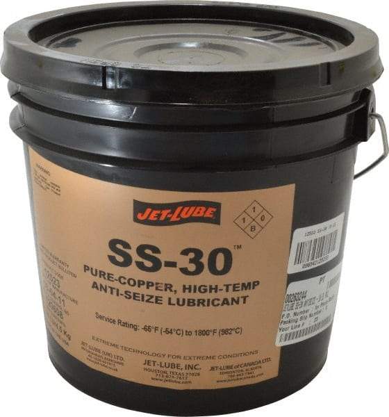 Jet-Lube - 10 Lb Pail High Temperature Anti-Seize Lubricant - Copper, -65 to 1,800°F, Copper Colored, Water Resistant - All Tool & Supply