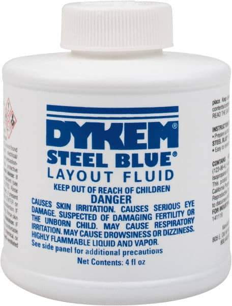 Dykem - Blue Layout Fluid - 4 Ounce Brush Top Can - All Tool & Supply