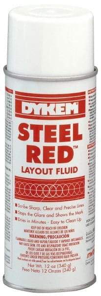 Dykem - Red Layout Fluid - 12 Ounce Aerosol Can - All Tool & Supply