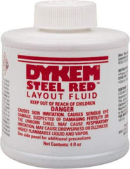 Dykem - Red Layout Fluid - 4 Ounce Brush Top Can - All Tool & Supply