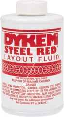 Dykem - Red Layout Fluid - 8 Ounce Brush Top Can - All Tool & Supply