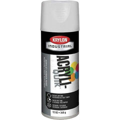 Krylon - White, 12 oz Net Fill, Gloss, Lacquer Spray Paint - 15 to 20 Sq Ft per Can, 16 oz Container, Use on Cabinets, Color Coding Steel & Lumber, Conduits, Drums, Ducts, Furniture, Motors, Pipelines, Tools - All Tool & Supply