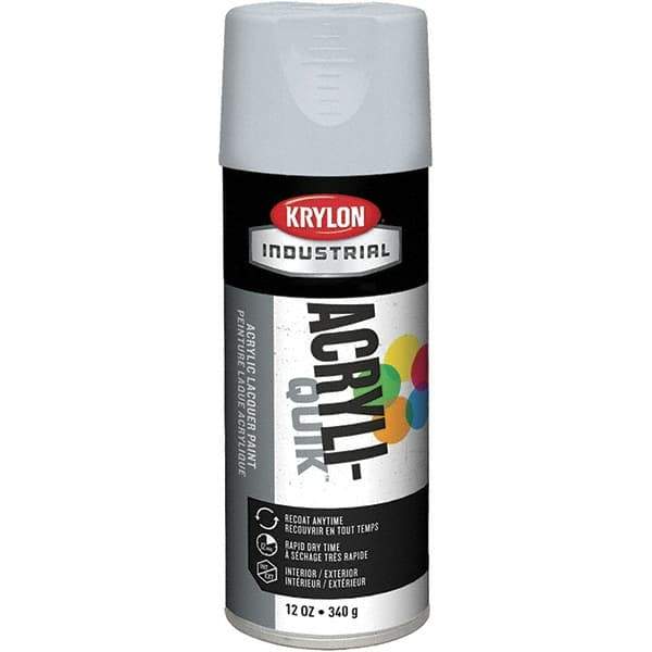 Krylon - White, 12 oz Net Fill, Flat, Lacquer Spray Paint - 15 to 20 Sq Ft per Can, 16 oz Container, Use on Cabinets, Color Coding Steel & Lumber, Conduits, Drums, Ducts, Furniture, Motors, Pipelines, Tools - All Tool & Supply