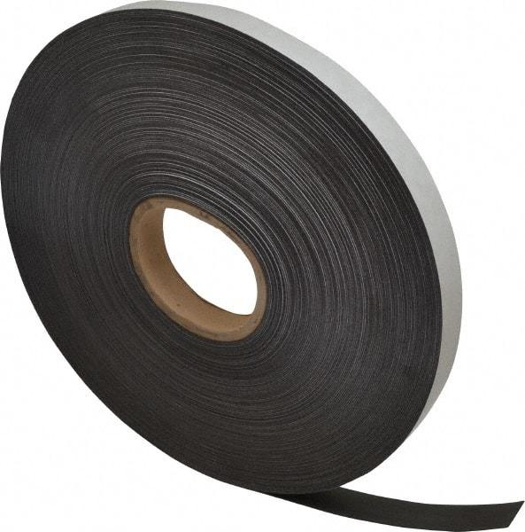 Mag-Mate - 200' Long x 1" Wide x 1/32" Thick Flexible Magnetic Strip - 8 Lb Max Pull Force, 4 Linear Ft/Lb Magnetic Pull Force, Adhesive Back - All Tool & Supply