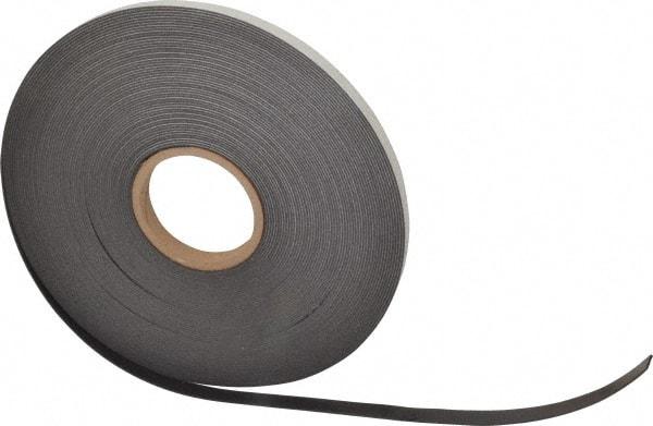 Mag-Mate - 100' Long x 1/2" Wide x 1/16" Thick Flexible Magnetic Strip - 6 Lb Max Pull Force, 3 Linear Ft/Lb Magnetic Pull Force, Adhesive Back - All Tool & Supply