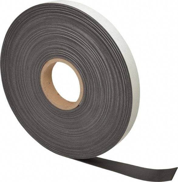 Mag-Mate - 100' Long x 1" Wide x 1/16" Thick Flexible Magnetic Strip - 12 Lb Max Pull Force, 6 Linear Ft/Lb Magnetic Pull Force, Adhesive Back - All Tool & Supply