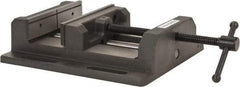 Palmgren - 8" Jaw Opening Capacity x 2" Throat Depth, Horizontal Drill Press Vise - 8" Wide Jaw, Stationary Base, Standard Speed, 15-1/2" OAL x 3-9/16" Overall Height - All Tool & Supply