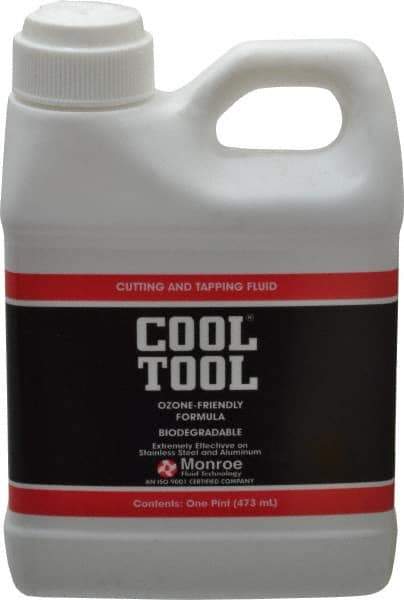 Monroe Fluid Technology - Cool Tool, 1 Pt Can Cutting & Tapping Fluid - Straight Oil, For Blanking, Boring, Broaching, Drilling, Hobbing, Milling, Reaming, Tapping, Turning - All Tool & Supply