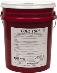 Monroe Fluid Technology - Cool Tool, 5 Gal Pail Cutting & Tapping Fluid - Straight Oil, For Blanking, Boring, Broaching, Drilling, Hobbing, Milling, Reaming, Tapping, Turning - All Tool & Supply