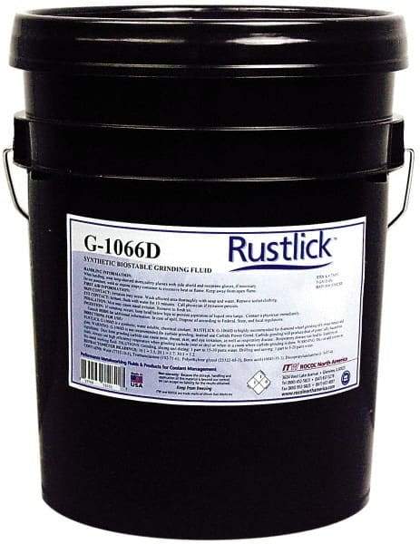 Rustlick - Rustlick G-1066D, 5 Gal Pail Grinding Fluid - Synthetic, For Cutting, Diamond Wheel Grinding, Slice-Off Sawing - All Tool & Supply