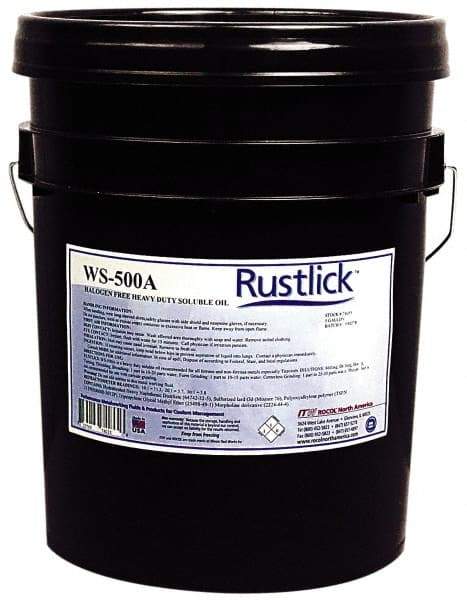 Rustlick - Rustlick WS-500A, 5 Gal Pail Cutting & Grinding Fluid - Water Soluble, For Machining - All Tool & Supply