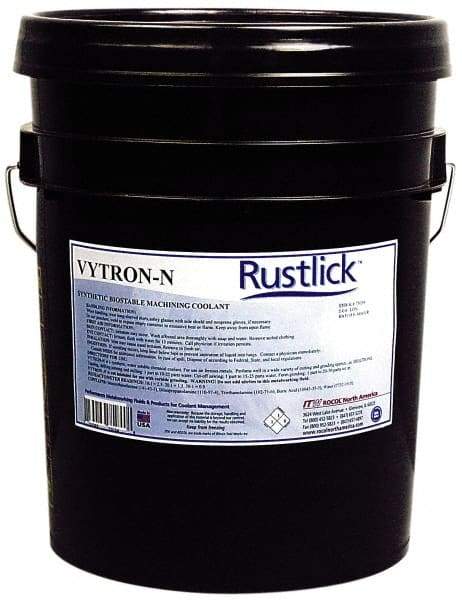 Rustlick - Rustlick Vytron-N, 5 Gal Pail Cutting & Grinding Fluid - Synthetic, For Drilling, Milling, Sawing, Tapping, Turning - All Tool & Supply