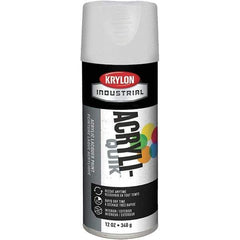 Krylon - White, 12 oz Net Fill, Semi Gloss, Lacquer Spray Paint - 15 to 20 Sq Ft per Can, 16 oz Container, Use on Cabinets, Color Coding Steel & Lumber, Conduits, Drums, Ducts, Furniture, Motors, Pipelines, Tools - All Tool & Supply