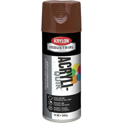 Krylon - Leather Brown, 12 oz Net Fill, Gloss, Lacquer Spray Paint - 15 to 20 Sq Ft per Can, 16 oz Container, Use on Cabinets, Color Coding Steel & Lumber, Conduits, Drums, Ducts, Furniture, Motors, Pipelines, Tools - All Tool & Supply