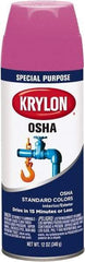 Krylon - OSHA Purple, 12 oz Net Fill, Gloss, Enamel Spray Paint - 15 to 20 Sq Ft per Can, 12 oz Container, Use on Ceramics, Glass, Metal, Plaster, Wood - All Tool & Supply