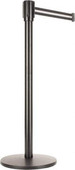 Tensator - 40" High, Tensabarrier Post - Black Steel Post, 90" Tape - All Tool & Supply