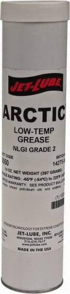 Jet-Lube - 14 oz Cartridge Low Temperature Grease - Amber, Low Temperature, 225°F Max Temp, NLGIG 2, - All Tool & Supply