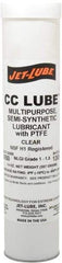 Jet-Lube - 14 oz Cartridge Synthetic General Purpose Grease - Clear, Food Grade, 400°F Max Temp, NLGIG 1-1/2, - All Tool & Supply