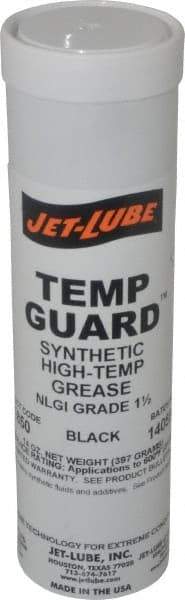 Jet-Lube - 14 oz Cartridge Graphite High Temperature Grease - Black, High/Low Temperature, 600°F Max Temp, NLGIG 1-1/2, - All Tool & Supply