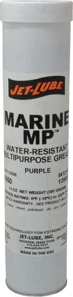 Jet-Lube - 14 oz Cartridge Lithium High Temperature Grease - Purple, High/Low Temperature, 325°F Max Temp, NLGIG 2, - All Tool & Supply