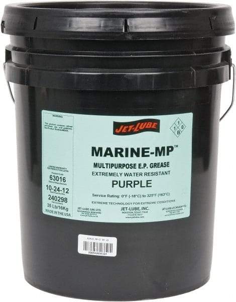 Jet-Lube - 35 Lb Pail Lithium High Temperature Grease - Purple, High/Low Temperature, 325°F Max Temp, NLGIG 2, - All Tool & Supply