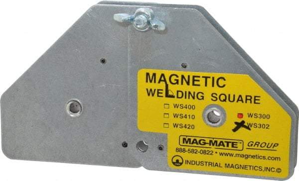 Mag-Mate - 7-5/8" Wide x 1-3/8" Deep x 3-3/4" High, Rare Earth Magnetic Welding & Fabrication Square - 120 Lb Average Pull Force - All Tool & Supply