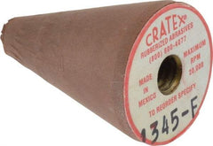 Cratex - 7/8" Max Diam x 1-1/4" Long, Taper, Rubberized Point - Fine Grade, Silicon Carbide, 1/4" Arbor Hole, Unmounted - All Tool & Supply