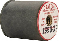 Cratex - 7/8" Max Diam x 1" Long, Cylinder, Rubberized Point - Very Fine Grade, Silicon Carbide, 1/4" Arbor Hole, Unmounted - All Tool & Supply