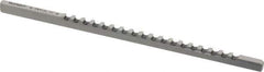 Dumont Minute Man - 3mm Keyway Width, Style A, Keyway Broach - High Speed Steel, Bright Finish, 1/8" Broach Body Width, 13/64" to 1-1/8" LOC, 5" OAL, 650 Lbs Pressure for Max LOC - All Tool & Supply