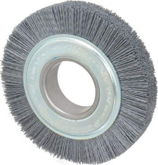 Weiler - 6" OD, 2" Arbor Hole, Crimped Nylon Wheel Brush - 1" Face Width, 1-1/4" Trim Length, 0.035" Filament Diam, 3,600 RPM - All Tool & Supply