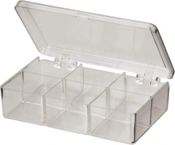 Flambeau - 3" Wide x 1-1/8" High x 4-5/8" Deep, Small Parts Box - K-Resin Frame, 6 Compartments, 1-1/4" Wide x 7/8" High x 1-3/8" Deep Bin - All Tool & Supply