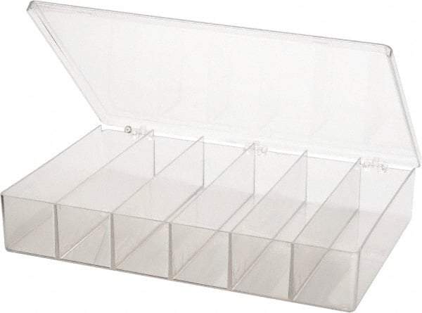 Flambeau - 9" Wide x 2-5/16" High x 13-1/8" Deep, Small Parts Box - K-Resin Frame, 6 Compartments, 8-1/4" Wide x 2" High x 1" Deep Bin - All Tool & Supply