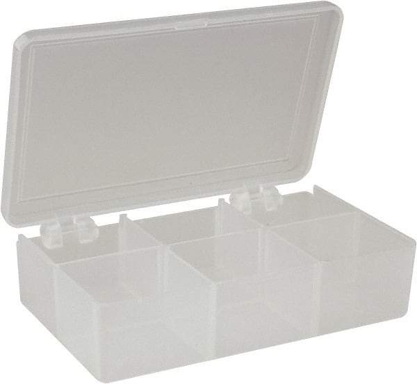 Flambeau - 4-5/8" Wide x 1-1/8" High x 3" Deep, Small Parts Box - Polypropylene Frame, 6 Compartments, 1-1/4" Wide x 7/8" High x 1" Deep Bin - All Tool & Supply