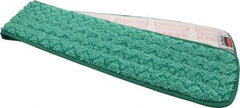 Rubbermaid - 36-1/2" Long x 5-1/2" Wide Microfiber Dust Mop Pad - Hook & Loop, Green - All Tool & Supply