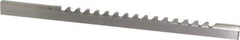 Value Collection - 1/8" Keyway Width, Style B, Keyway Broach - High Speed Steel, Bright Finish, 3/16" Broach Body Width, 19/64" to 1-11/16" LOC, 6-3/4" OAL - All Tool & Supply